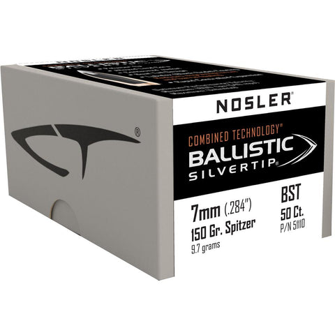 Nosler Ballistic Silvertip Hunting Bullets 7mm 150 gr. Spitzer Point 50 pk.