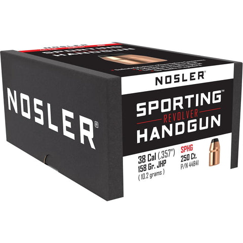Nosler Sporting Handgun Revolver Bullet .38 Cal. 158 gr. Jacketed Hollow Point 250 pk.