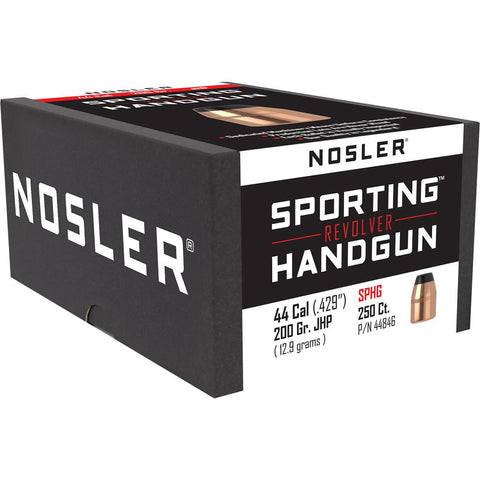 Nosler Sporting Handgun Revolver Bullet .44 Cal. 200 gr. Jacketed Hollow Point 250 pk.