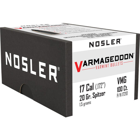 Nosler Varmageddon Bullets .17 Cal 20 gr. FB Tipped 100 pk.