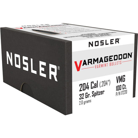 Nosler Varmageddon Bullets .20 Cal. 32 gr. FB Tipped 100 pk.