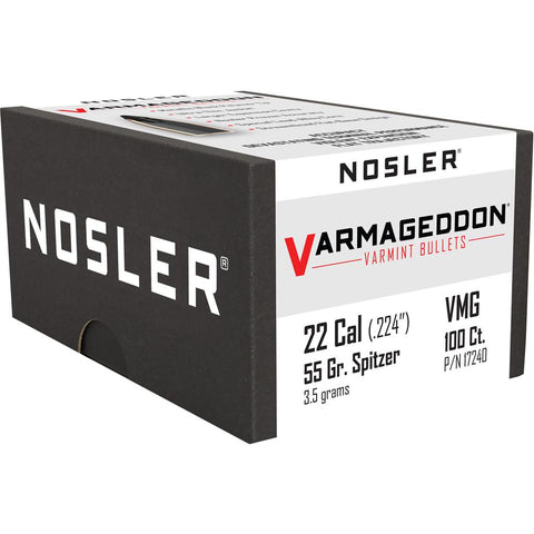 Nosler Varmageddon Bullets .22 Cal. 55 gr. FB Tipped 100 pk.