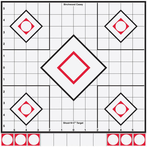 Birchwood Casey Shoot-N-C Target 8 in. Black/White Sight-In 5 pk.