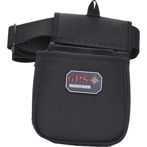 GPS Sporting Clay Contoured Double Shotshell Pouch Black w/Belt
