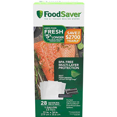 FoodSaver PreCut Bags 8 in. x 14 in. Gallon 28 pk.