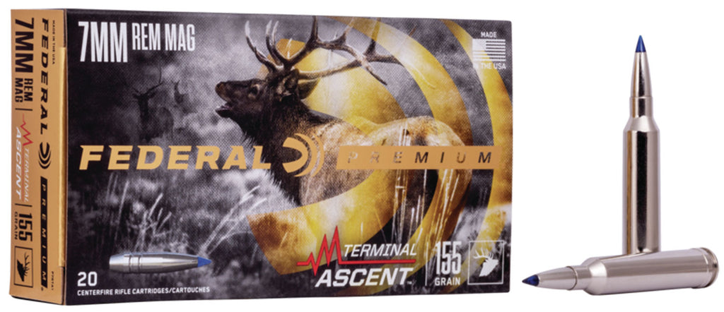 Federal P7RTA1 Premium  7mm Rem Mag 155 gr Terminal Ascent 20 Bx/ 10 Cs