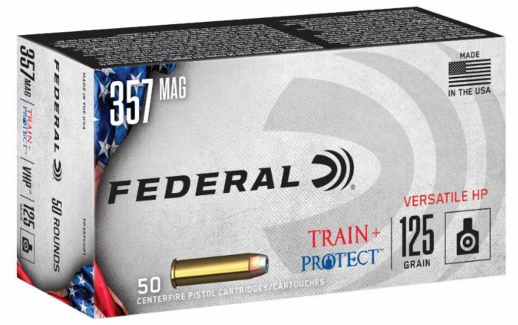 Federal TP357VHP1 Train + Protect  357 Mag 125 gr Jacketed Hollow Point (JHP) 50 Bx/ 10 Cs