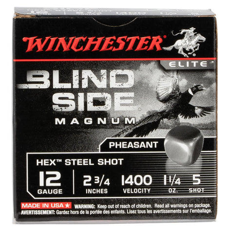 Winchester Ammo SBSPH125 Blindside  12 Gauge 2.75" 1 3/8 oz 5 Shot 25 Bx/ 10 Cs