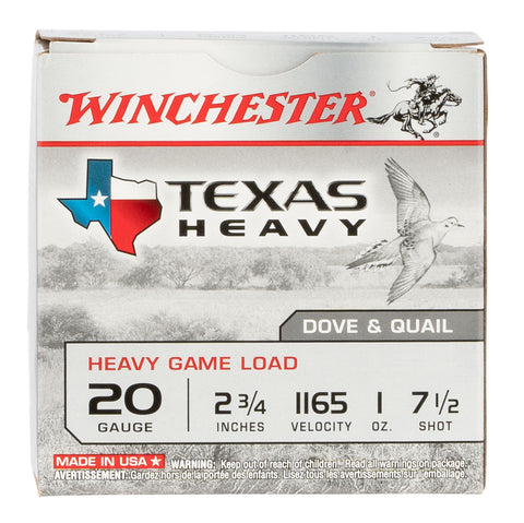 Winchester Ammo XU20HT7 Super-X Heavy Game Load 20 Gauge 2.75" 7 Shot 25 Bx/ 10 Cs
