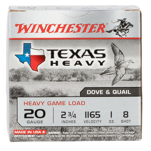Winchester Ammo XU20HT8 Super-X Heavy Game Load 20 Gauge 2.75" 8 Shot 25 Bx/ 10 Cs