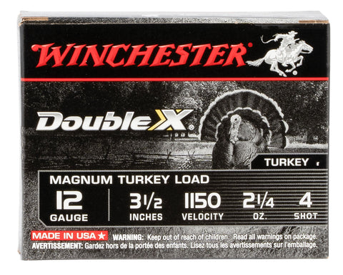 Winchester Ammo XXT12L4 Double X Magnum 12 Gauge 3.50" 2 1/4 oz 4 Shot 10 Bx/ 10 Cs