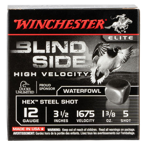 Winchester Ammo SBS12LHV5 Blindside High Velocity 12 Gauge 3.50" 1 3/8 oz 5 Shot 25 Bx/ 10 Cs