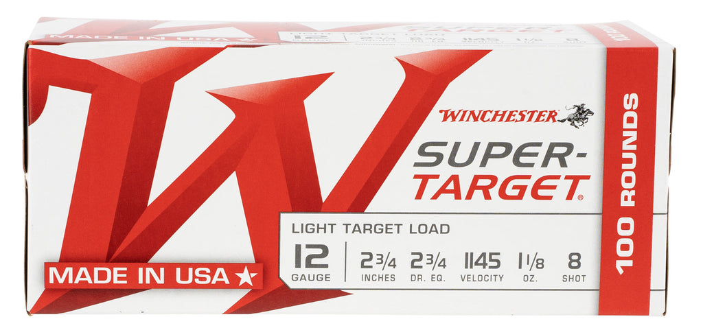 Winchester Ammo TRGT128VP Super Target  12 Gauge 2.75" 1 1/8 oz 8 Shot 100 Bx/ 2 Cs (Value Pack)