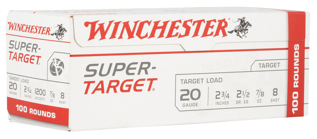Winchester Ammo TRGT208VP Super Target  20 Gauge 2.75" 7/8 oz 8 Shot 100 Bx/ 2 Cs (Value Pack)