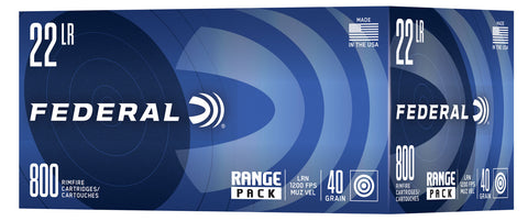 Federal 729B800 Range  22 LR 40 gr Lead Round Nose (LRN) 800 Bx/ 4 Cs