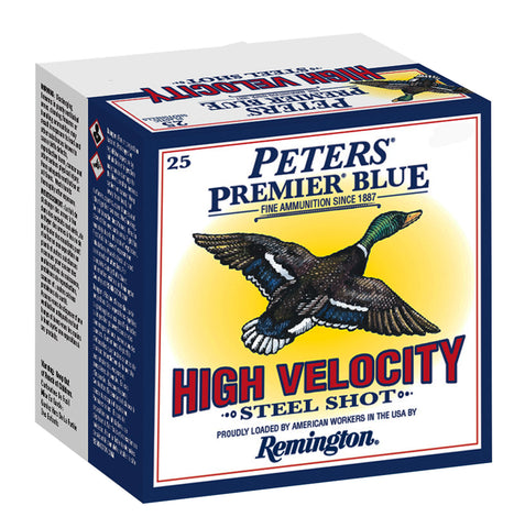 Remington Ammunition 28803 Premier Blue  12 Gauge 3" 1 1/4 oz 4 Shot 25 Bx/ 10 Cs