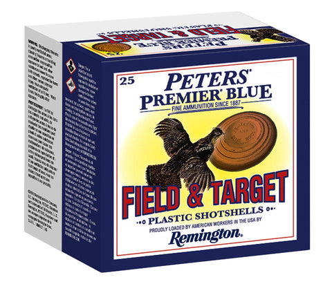 Remington Ammunition 28742 Premier Blue Field & Target 12 Gauge 2.75" 1 1/8 oz 8 Shot 25 Bx/ 10 Cs