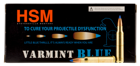 HSM HSM22354N Varmint Blue 223 Remington/5.56 NATO 55 GR Sierra BlitzKing 20 Bx/ 25 Cs