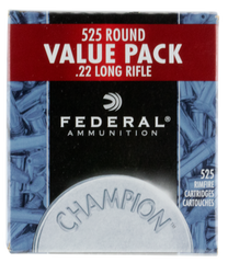 Federal 745 Champion 22 LR Copper-Plated Hollow Point 36 GR 525Box/10Case - 525 Rounds