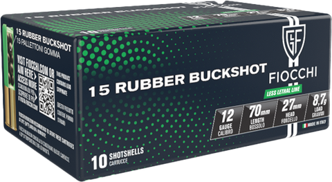 Fiocchi 12LERB10 Exacta Special Use 12 Gauge 2.75" 15 Pellets 00 Buck Shot 10 Bx/ 25 Cs