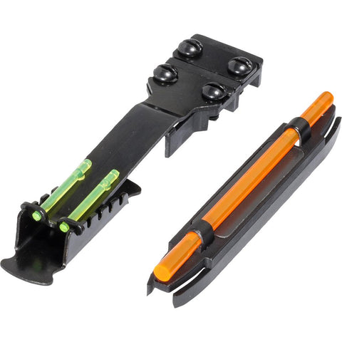HIVIZ Narrow Magnetic Shotgun Front/Rear Sight  Shotgun Rib 1/4 to 7/16 Green Orange Litepipes