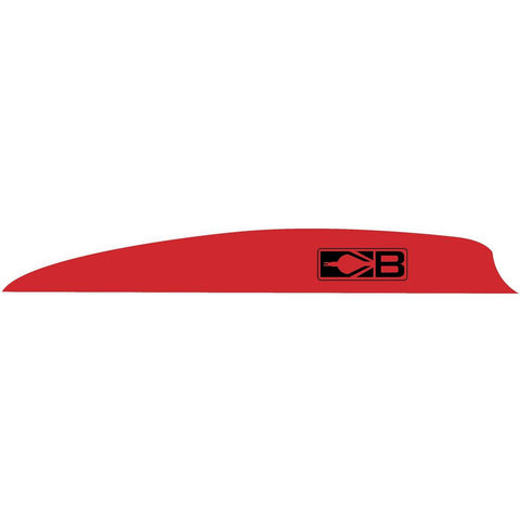 Bohning Zen Vanes Red 4 in. 100 pk.