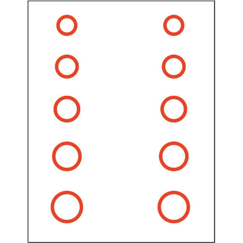 Gunstar Mini Circles Target Reticle Set Orange