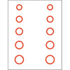 Gunstar Mini Circles Target Reticle Set Orange