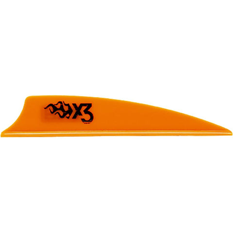 Bohning X3 Vanes Neon Orange 2.25 in. 100 pk.