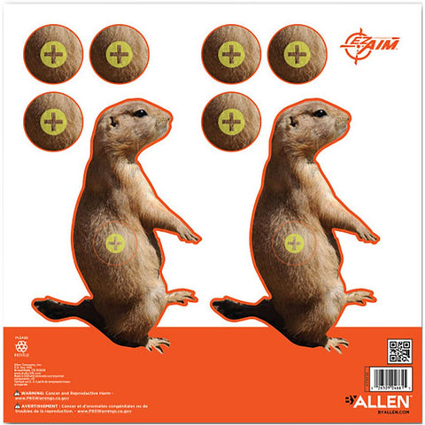 EzAim Prairie Dog Paper Target 8x8 12 pk.