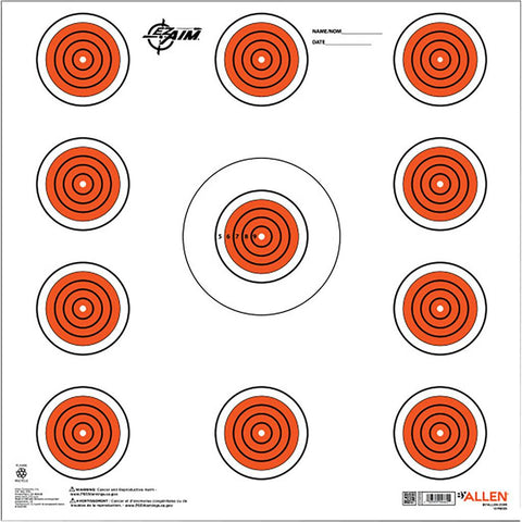 EzAim 11 Spot Indoor Paper Target 12x12 13 pk.