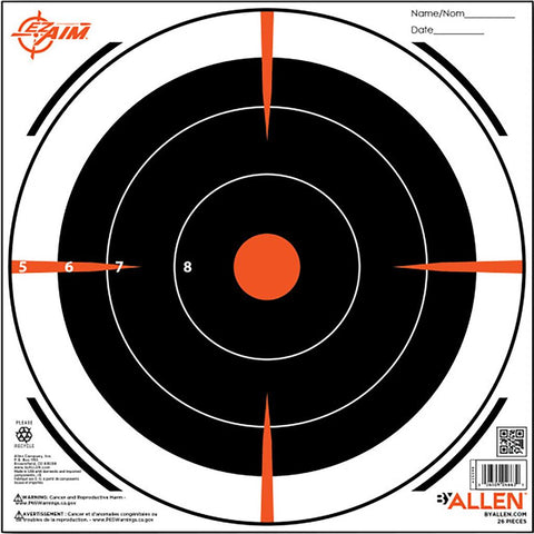 EzAim 8in. Bullseye Paper Target 26 pk.