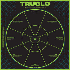 TruGlo TruSee Splatter Handgun Diagnostic Target Green 12x12 6 pk.