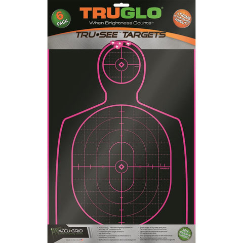 TruGlo TruSee Splatter Silhouette Target Pink 12x18 6 pk.