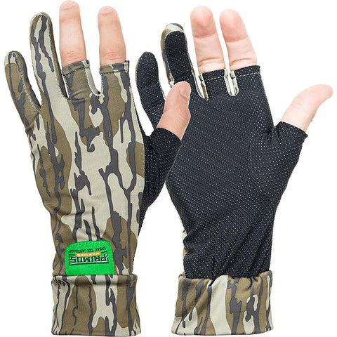 Primos Stretch Fingerless Gloves Mossy Oak Bottomland