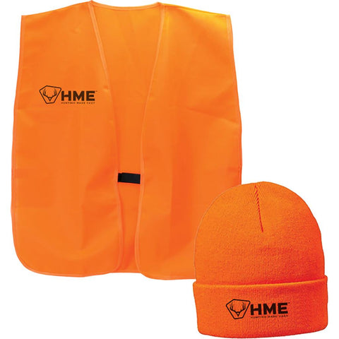 HME Orange Vest & Beanie Combo One Size