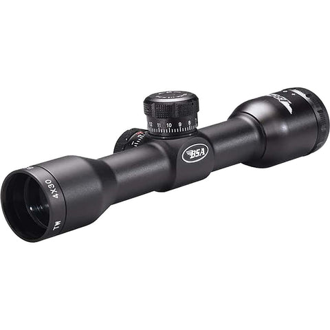 BSA Optics Tactical Rifle Scope 4x30mm Mil-Dot Reticle w/ Rings