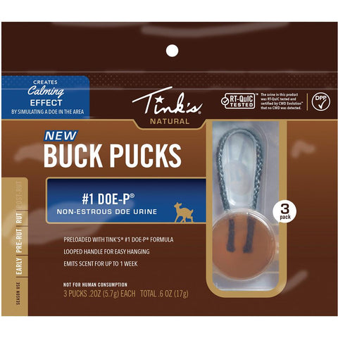 Tinks #1 Doe-P Buck Puck Scent Hanger 3 pk.