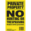 Maple Leaf No Trespassing Sign Yellow 5.5 x 8 in. Vertical - Maple Leaf Press - View 1