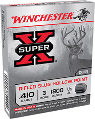 Winchester Ammo X413RS5 Super-X 410 Gauge 3" 1/4 oz Slug Shot 5 Bx/ 50 Cs