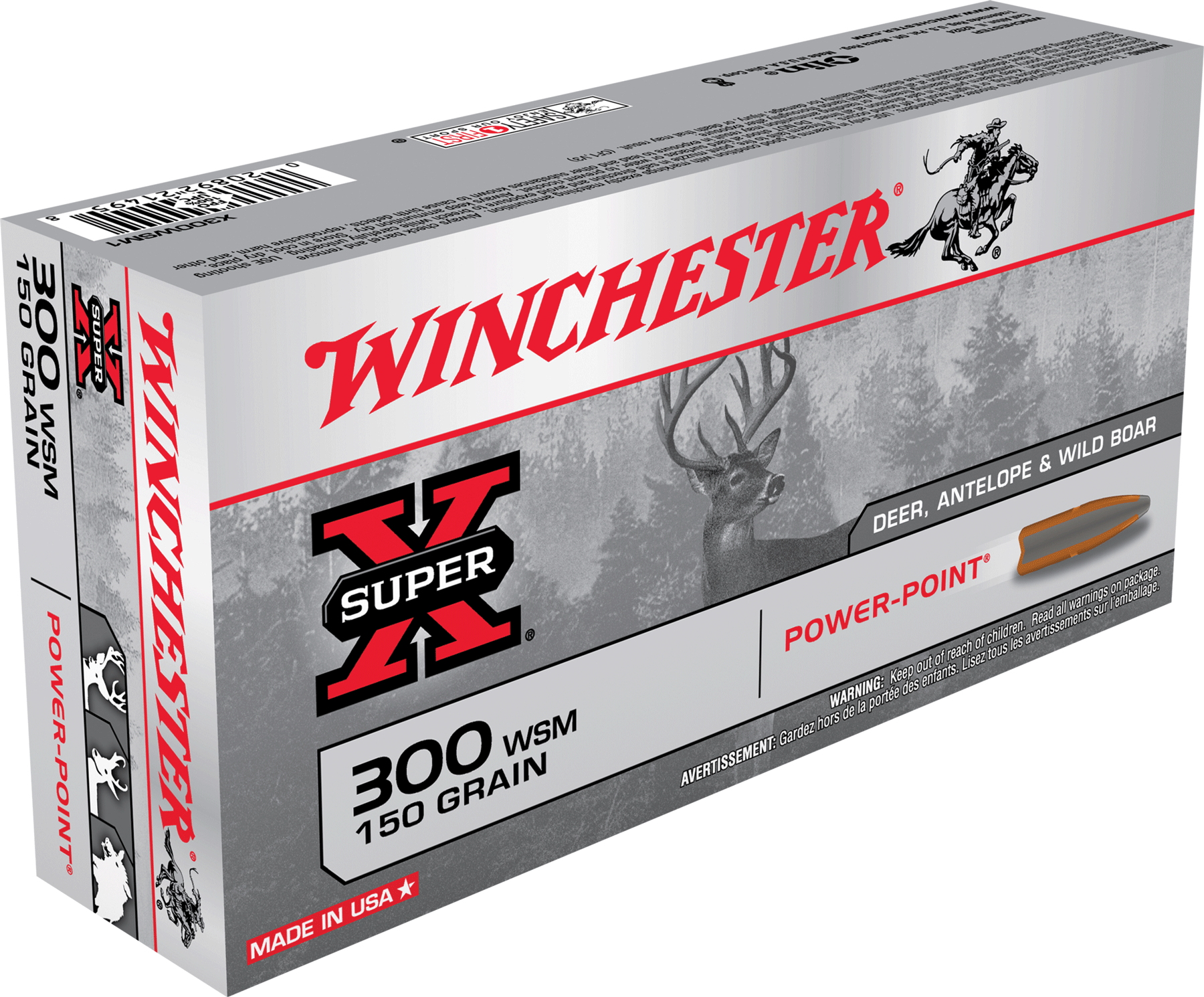 300 WSM Ammo - Winchester Ammo Super-X Short Power-Point Winchester Super-X Short Power-Point Ammo