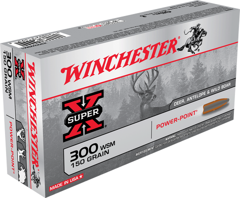 Winchester Ammo X300WSM1 Super-X 300 Winchester Short Magnum 150 GR Power-Point 20 Bx/ 10 Cs