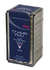 CCI 0055 Small Game 17 Hornady Magnum Rimfire (HMR) 20 GR Full Metal Jacket 50 Bx/ 40 Cs