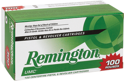 Remington Ammunition L9MM1B UMC 9mm Jacketed Hollow Point 115 GR 100Box/6Case - 100 Rounds