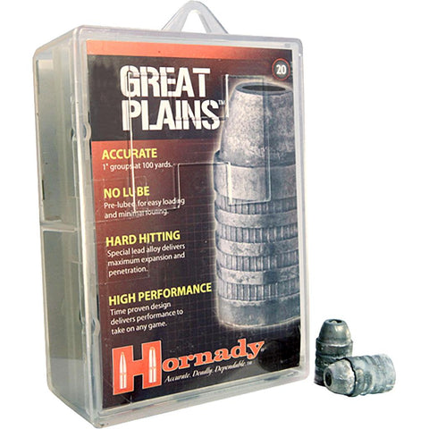 Hornady Great Plains Bullets 50 Cal. 385 gr. HB-HP 20 rd.