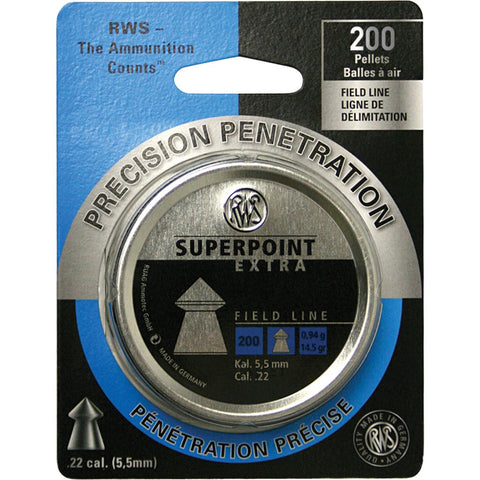 RWS Superpoint Extra Field Line .22 Pellet 200 ct.