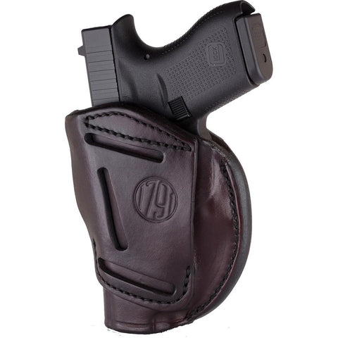 1791 Gunleather 4 Way IWB & OWB Holster Size 1 Signature Brown Right Hand
