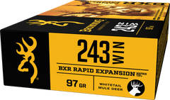Browning Ammo B192102431 BXR Rapid Expansion 243 Win 97 GR Matrix Tip 20 Bx/ 10 Cs