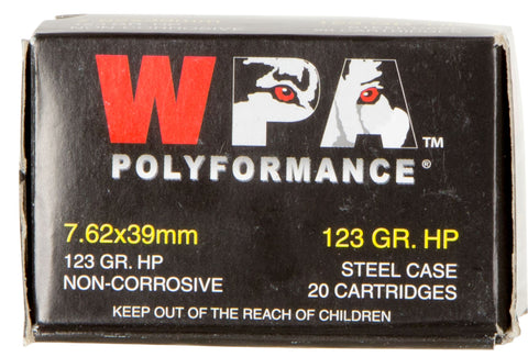 Wolf 762BHP Performance Rifle7.62 x 39mm 123 GR Hollow Point 20 Bx