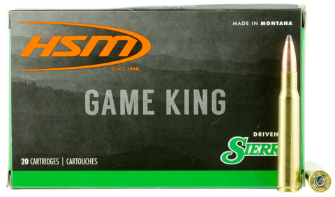 HSM 30843N Game King 308 Winchester/7.62 NATO 180 GR SBT 20 Bx/ 25 Cs